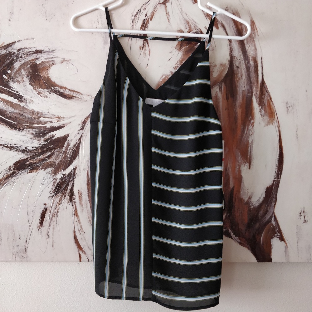 1.State mixed stripe tank top